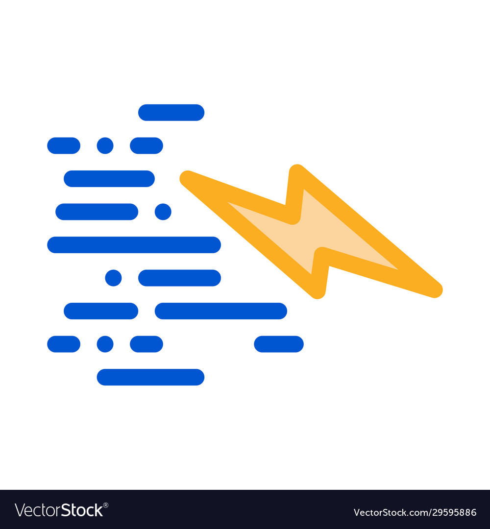 Lightning speed icon outline Royalty Free Vector Image