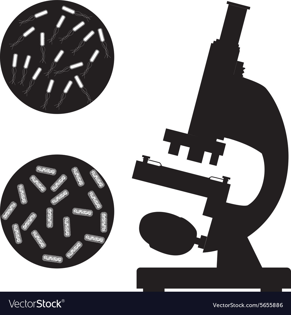 Microscope and Bacteria Icon