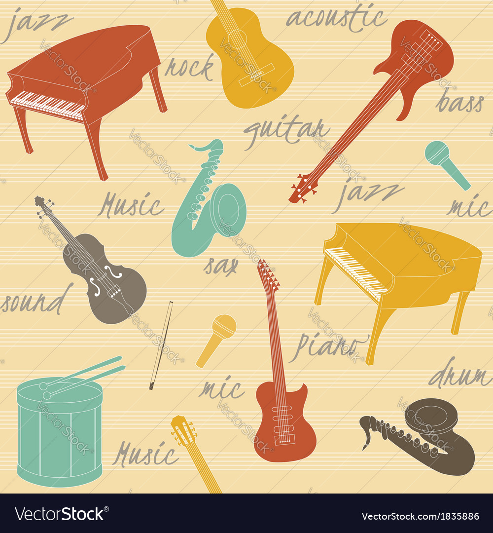 Musical Instrument Seamless Pattern