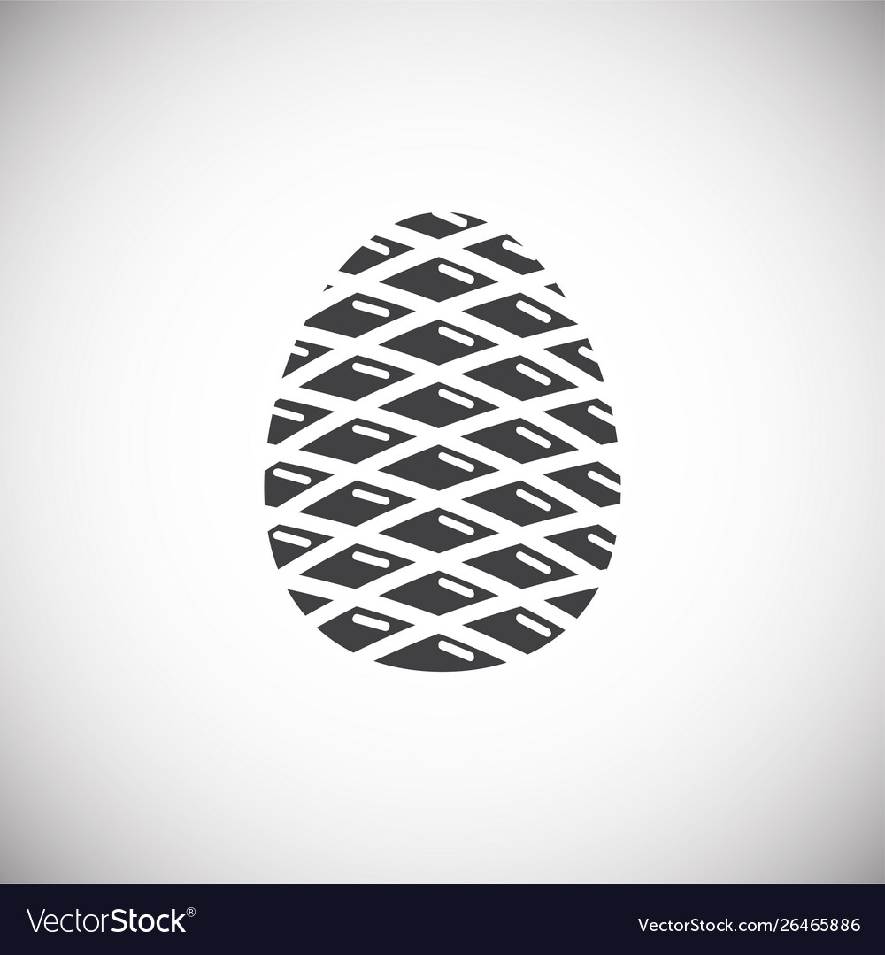 Pine cone icon on background for graphic and web