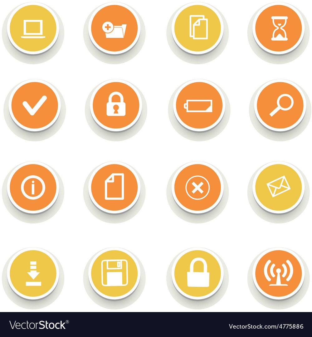 Round of computer icons