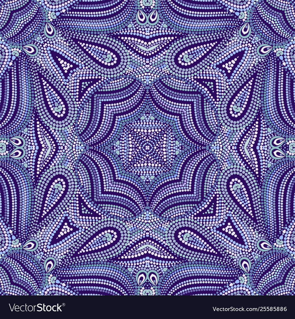 Seamless mosaic paisley pattern