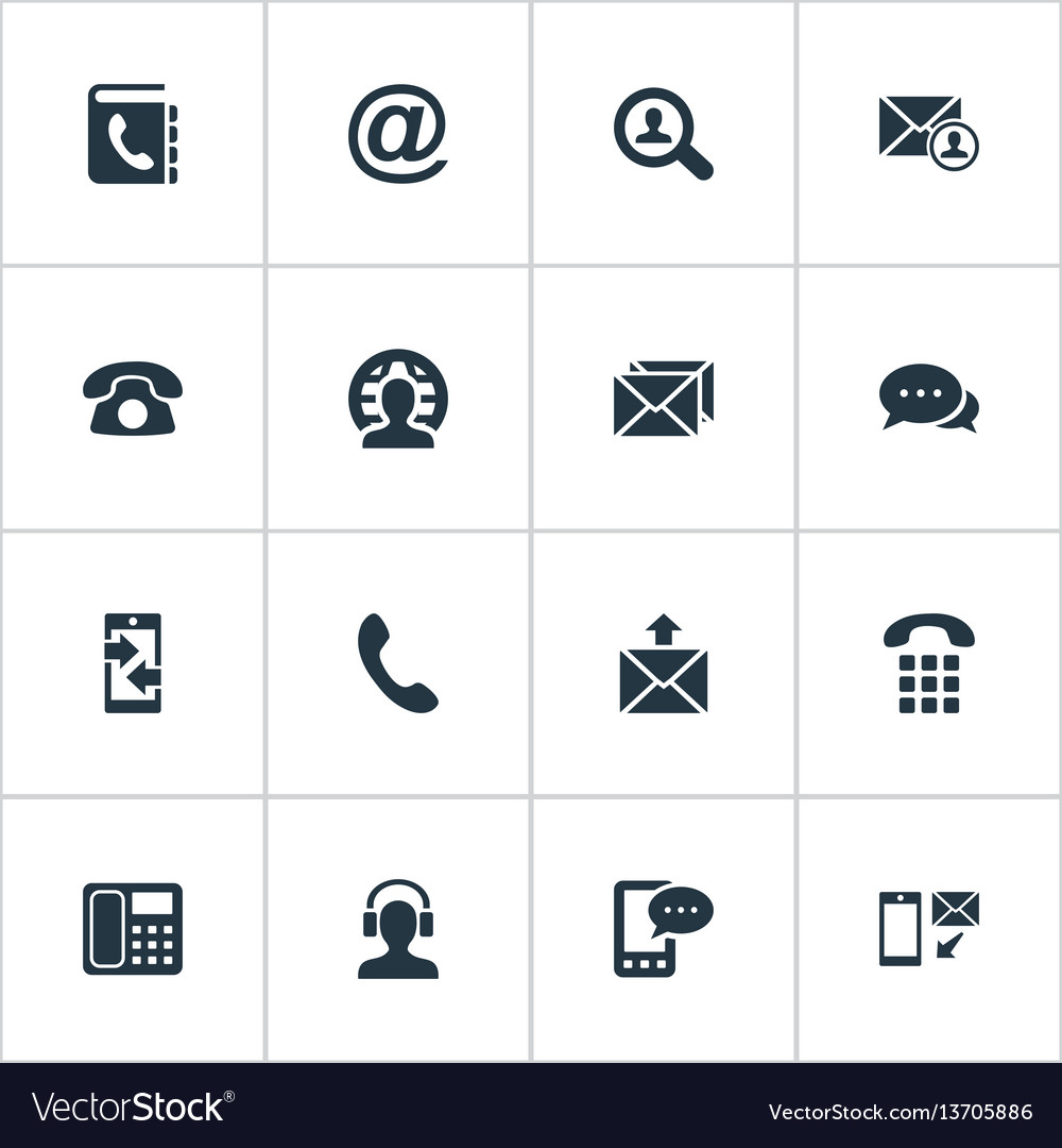 Set of simple connect icons