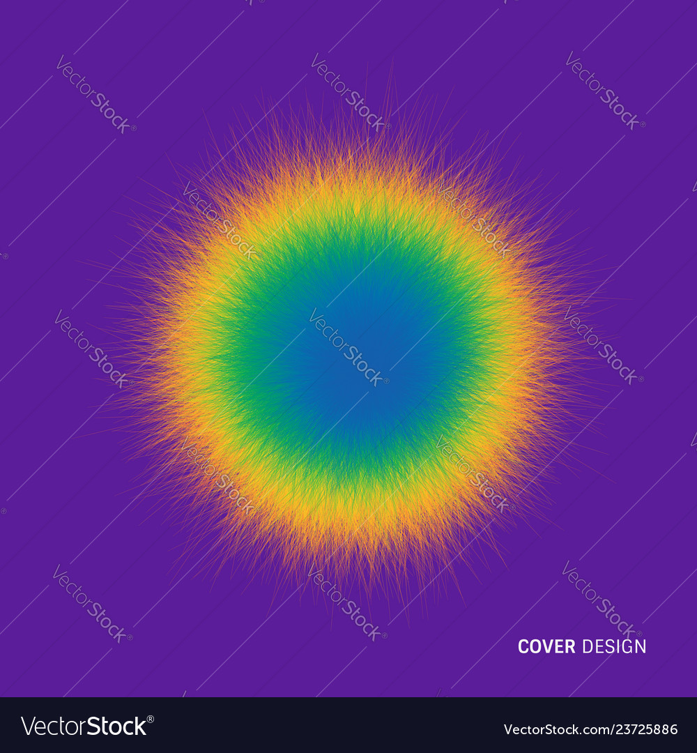 Sphere consisting of chaotic lines fluffy element