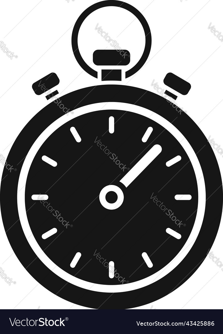 Sport stopwatch icon simple active fitness Vector Image