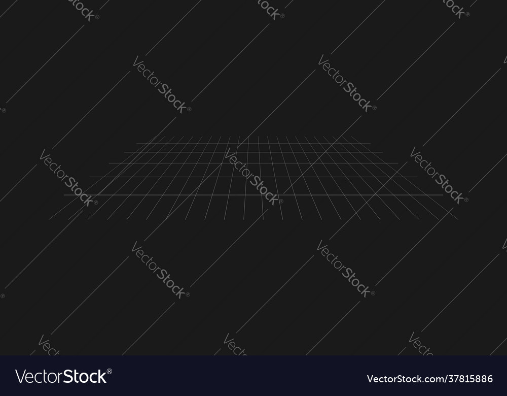 Tilted skew 3d grid mesh vector image Tilted skew 3d grid mesh