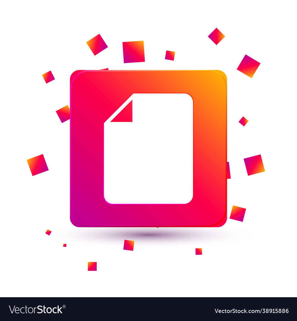 White file document icon isolated on vector image White file document icon isolated on