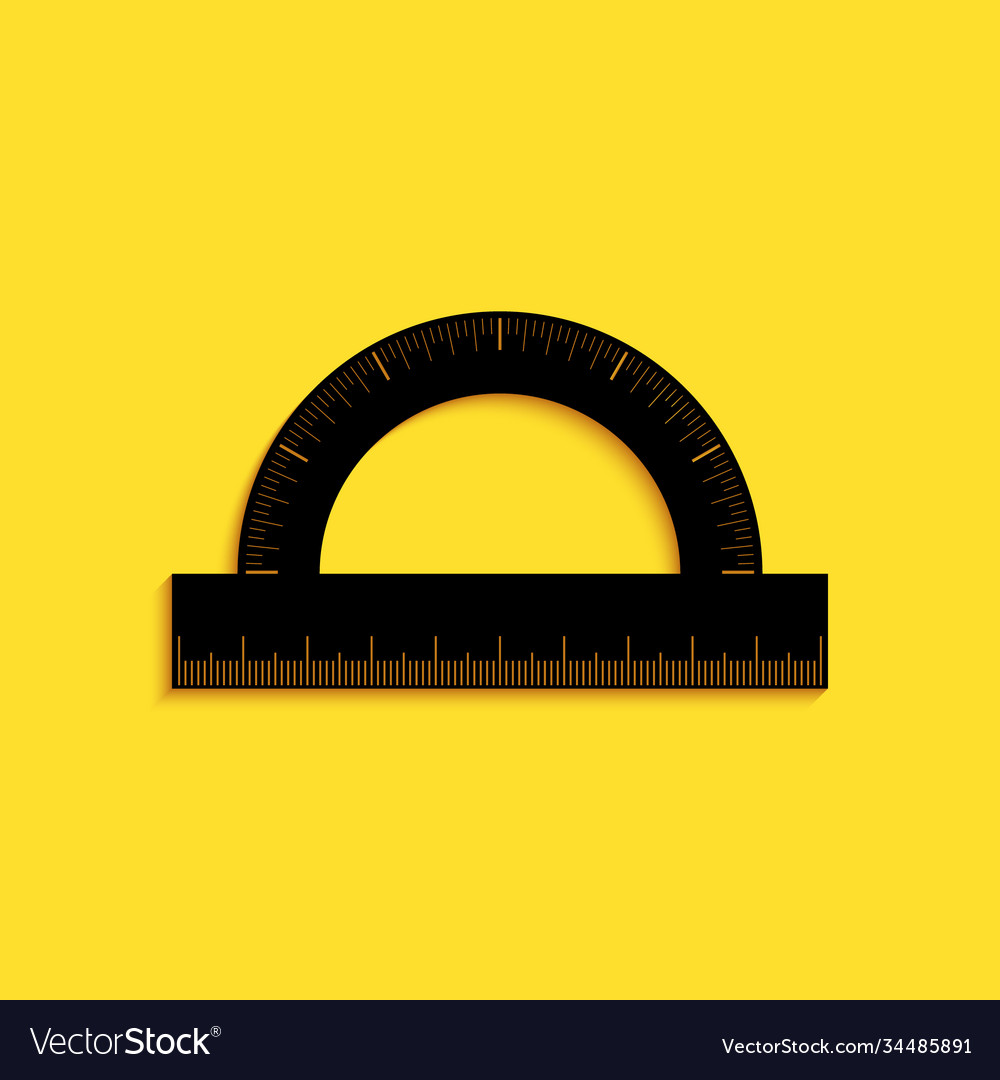 Black protractor grid for measuring degrees icon vector image Black protractor grid for measuring degrees icon