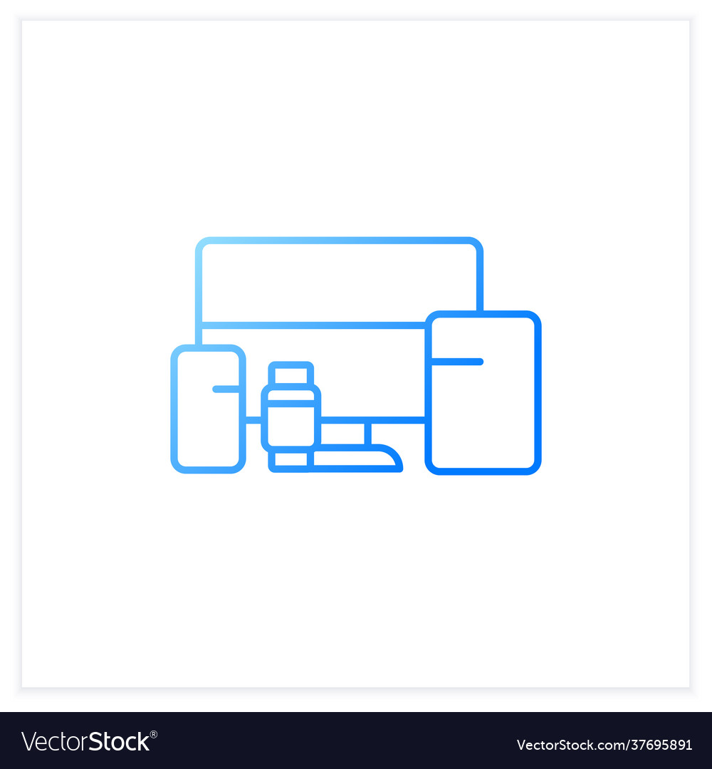 Cross platform devices gradient icon