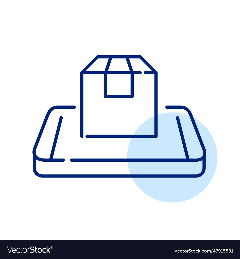 Delivery box on isometric smartphone parcel Vector Image Delivery box on isometric smartphone parcel