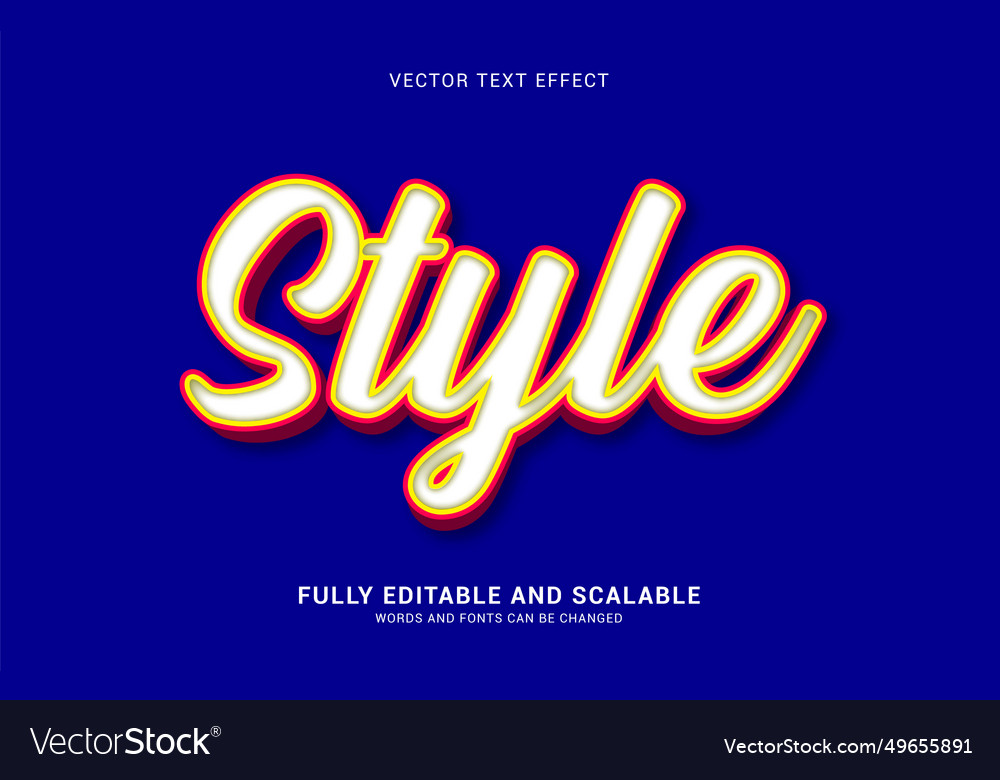 Editable Text Effectstyle Royalty Free Vector Image