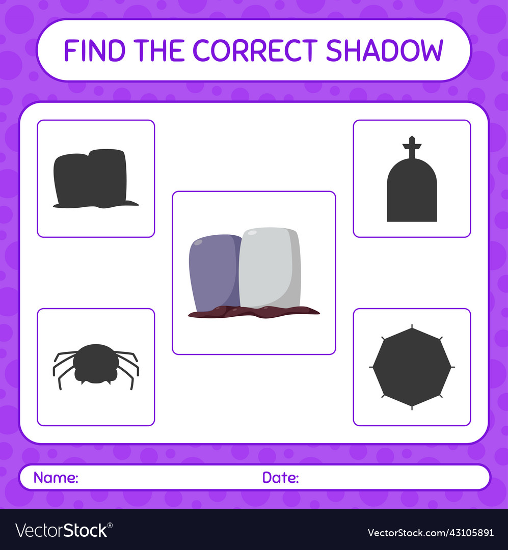 Find the correct shadows game with tombstone