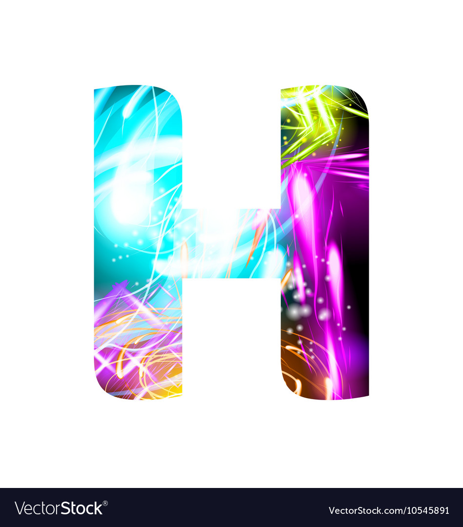 Glowing light effect neon font color design text