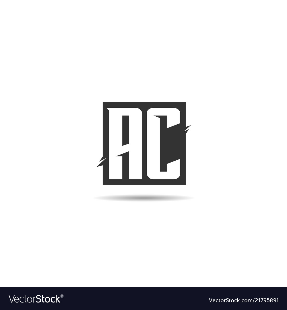 Original Buchstaben ac Logo Vorlage Design