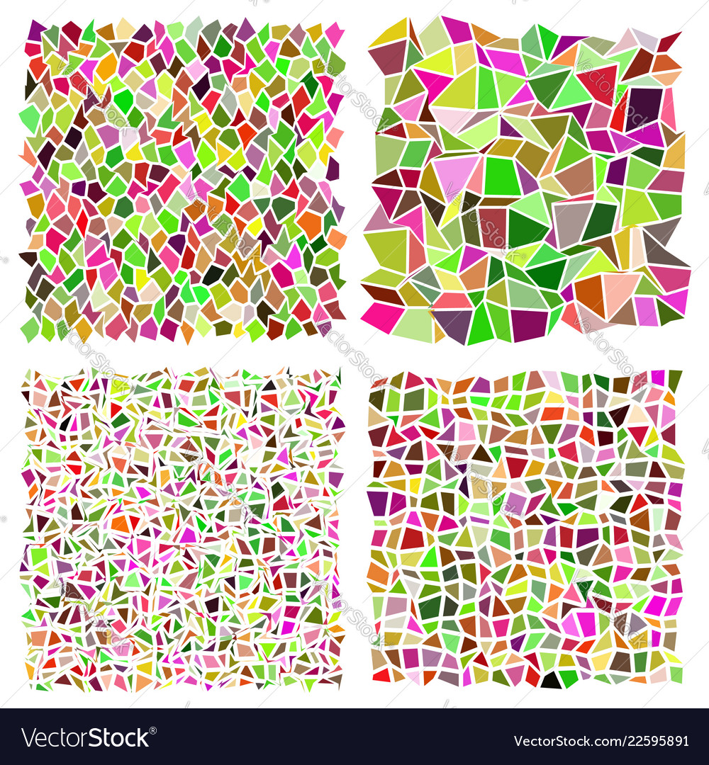 Irregular mosaic set stonework revetment elements vector image Irregular mosaic set stonework revetment elements
