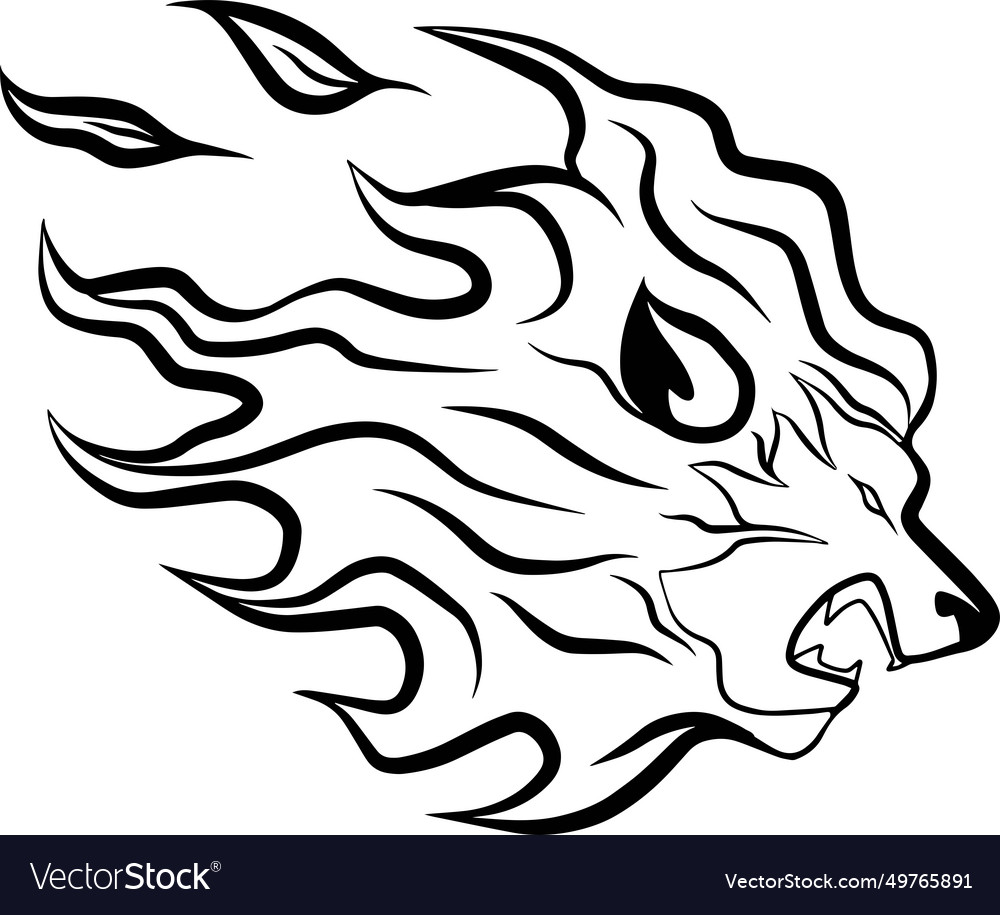 Lion hand drawn