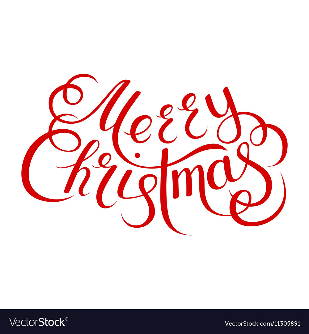 Merry christmas lettering on a background Vector Image