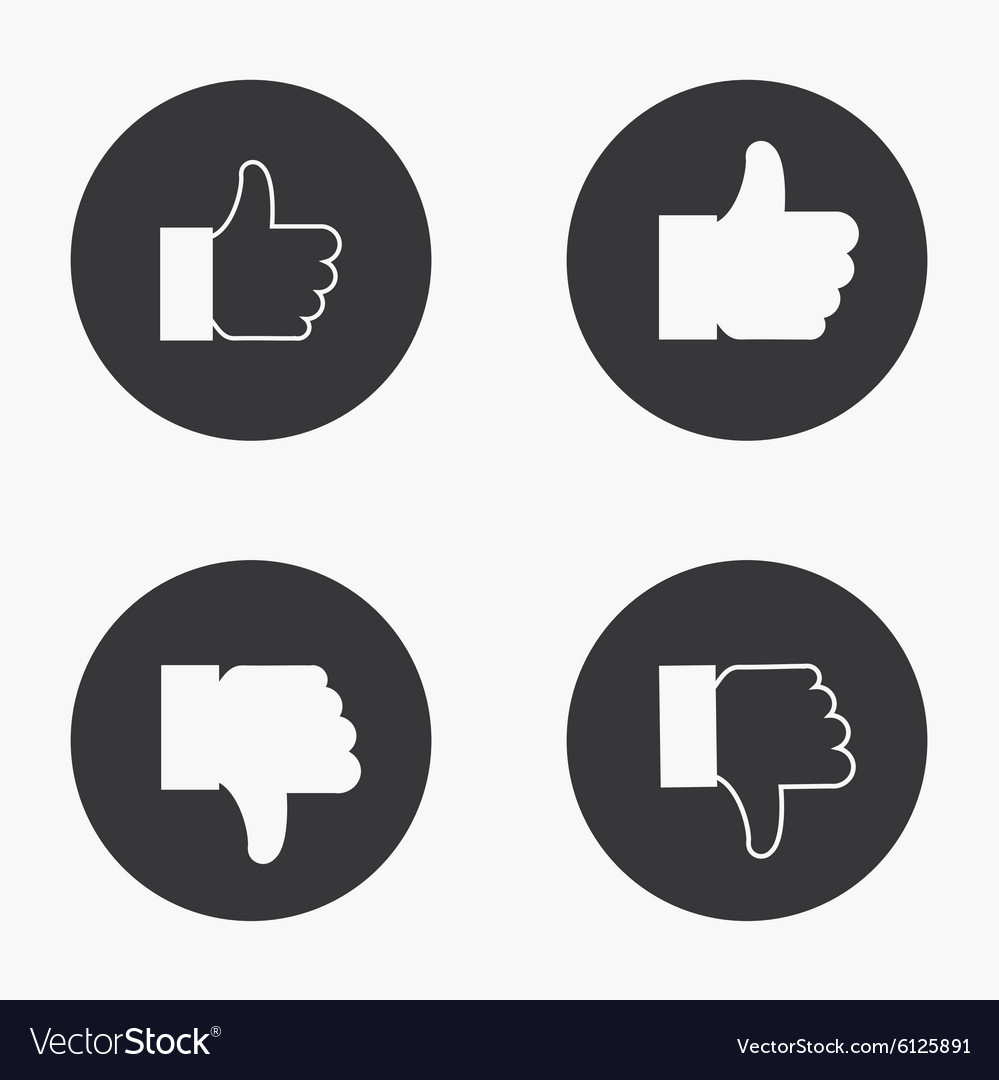 Modern thumb up icons set