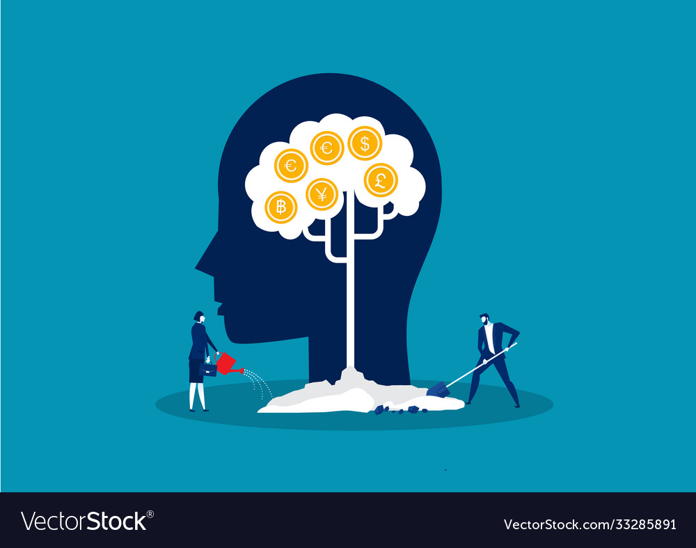 Money tree growing metaphor success Vector Image
