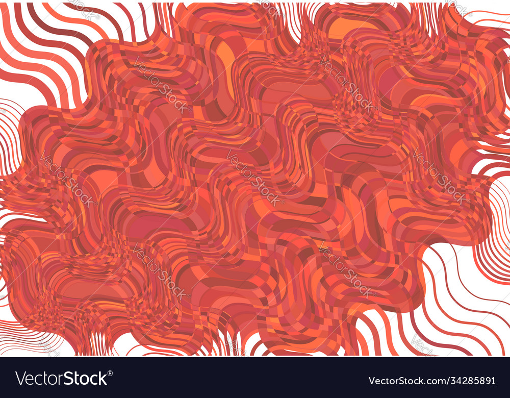 Mosaic background tessellation pattern red wavy vector image Mosaic background tessellation pattern red wavy