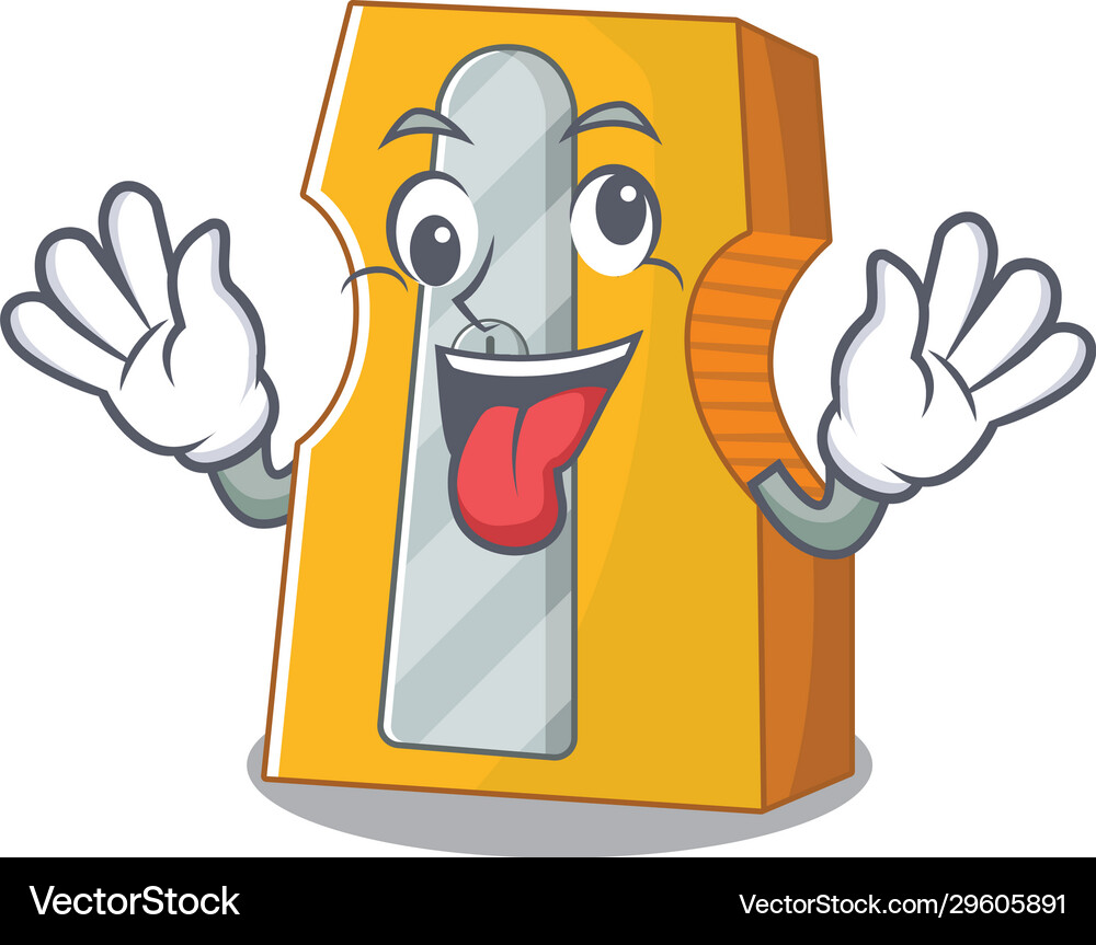 Pencil sharpener cartoon character style with a Vector Image
