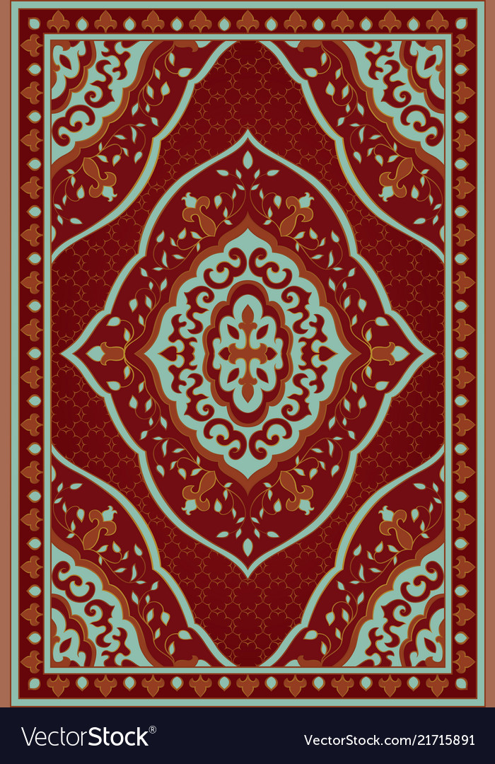 Red template for carpet