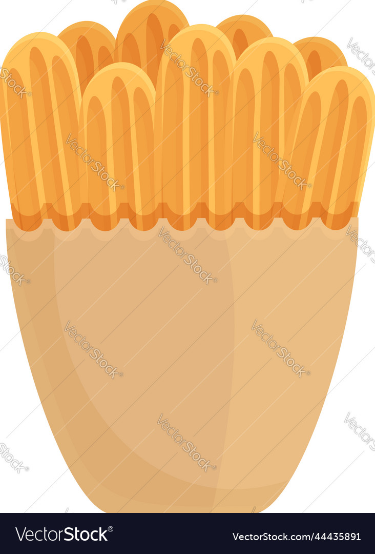 Star churro icon cartoon spanish food Royalty Free Vector