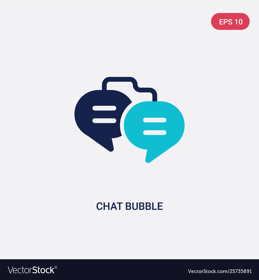 Two color chat bubble icon from communication