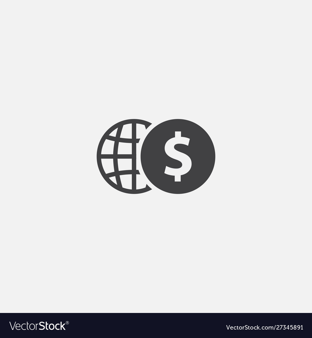 World economy base icon simple sign