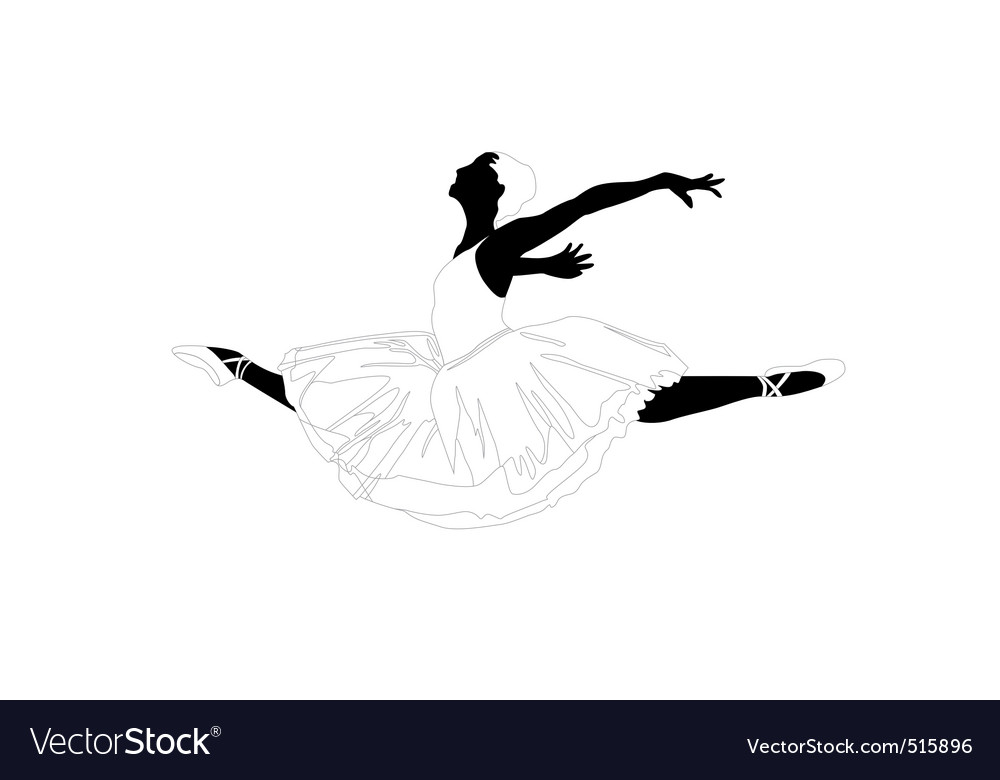 Ballerina im Sprung