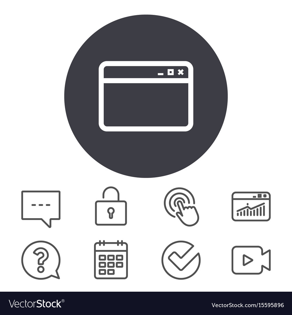 Browser window icon internet page sign