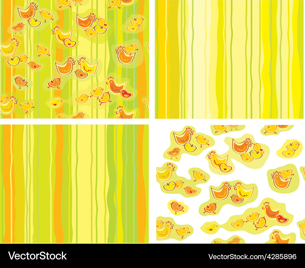 Chickens set Royalty Free Vector Image - VectorStock