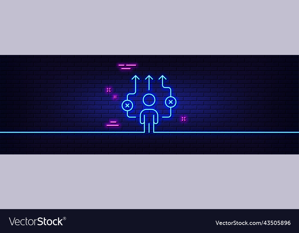 Correct working process line icon business way