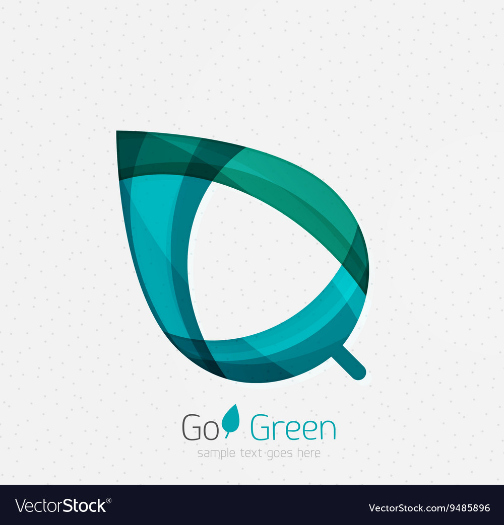 Green concept geometric design eco leaf Royalty Free Vector