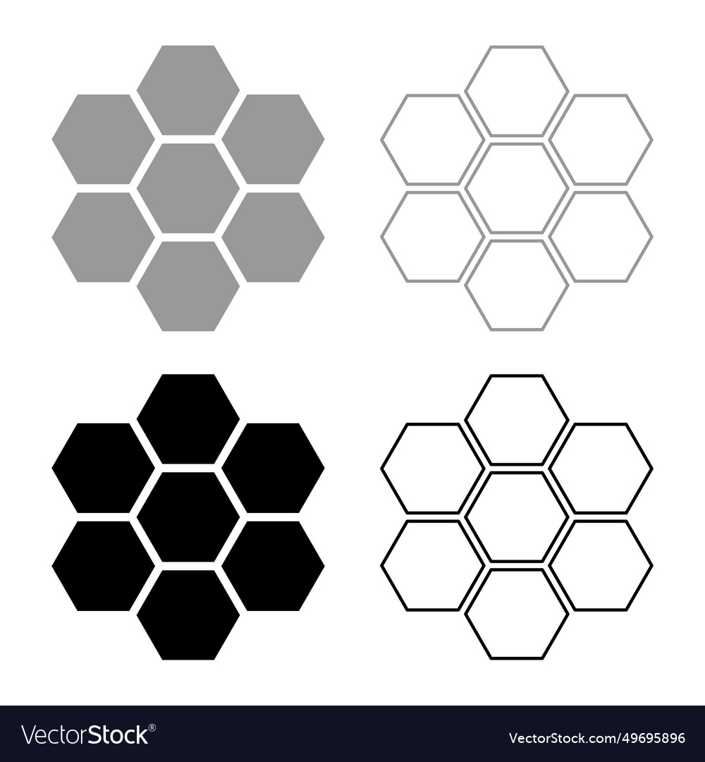 Hexagonal technology concept hexagon six items