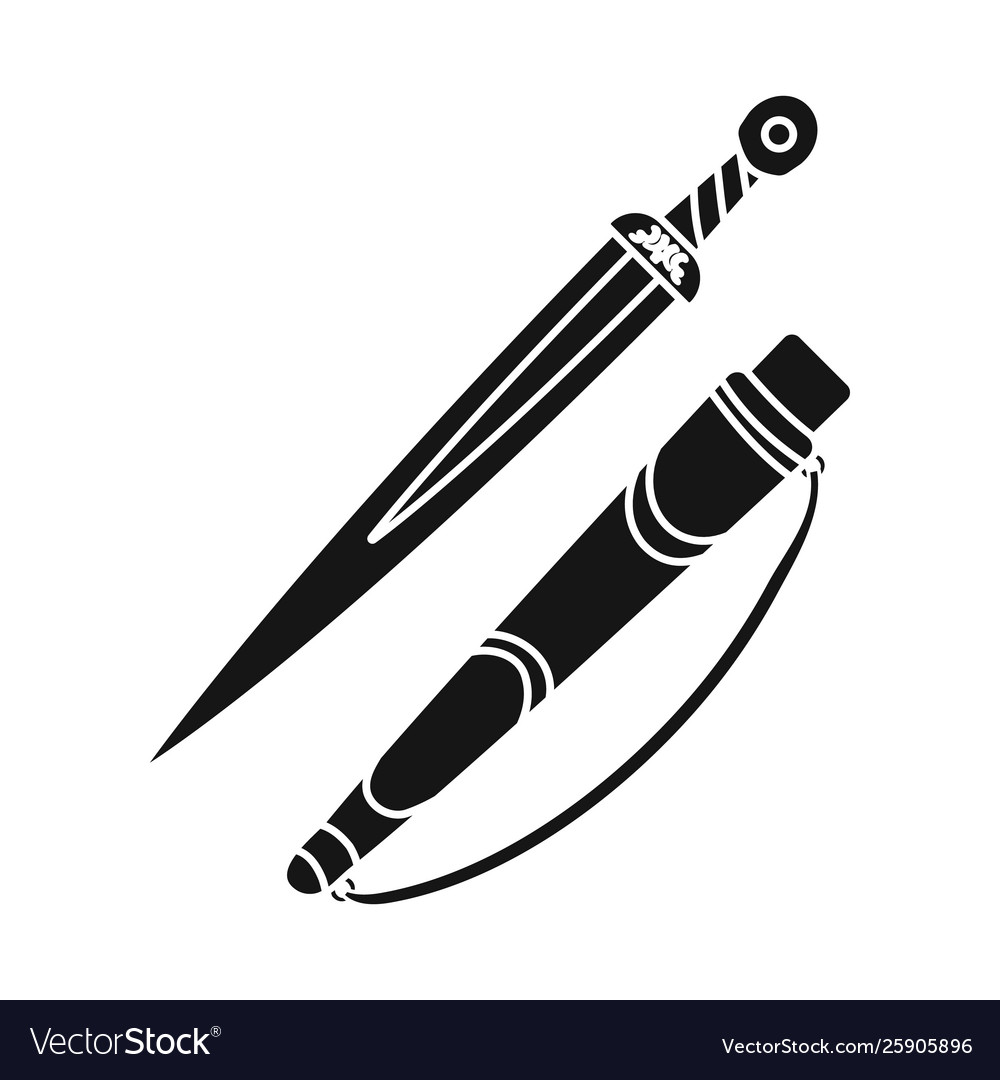 Isolated object dagger and knife symbol