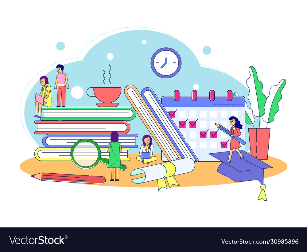 Learning process concept line Vector Image Learning process concept line