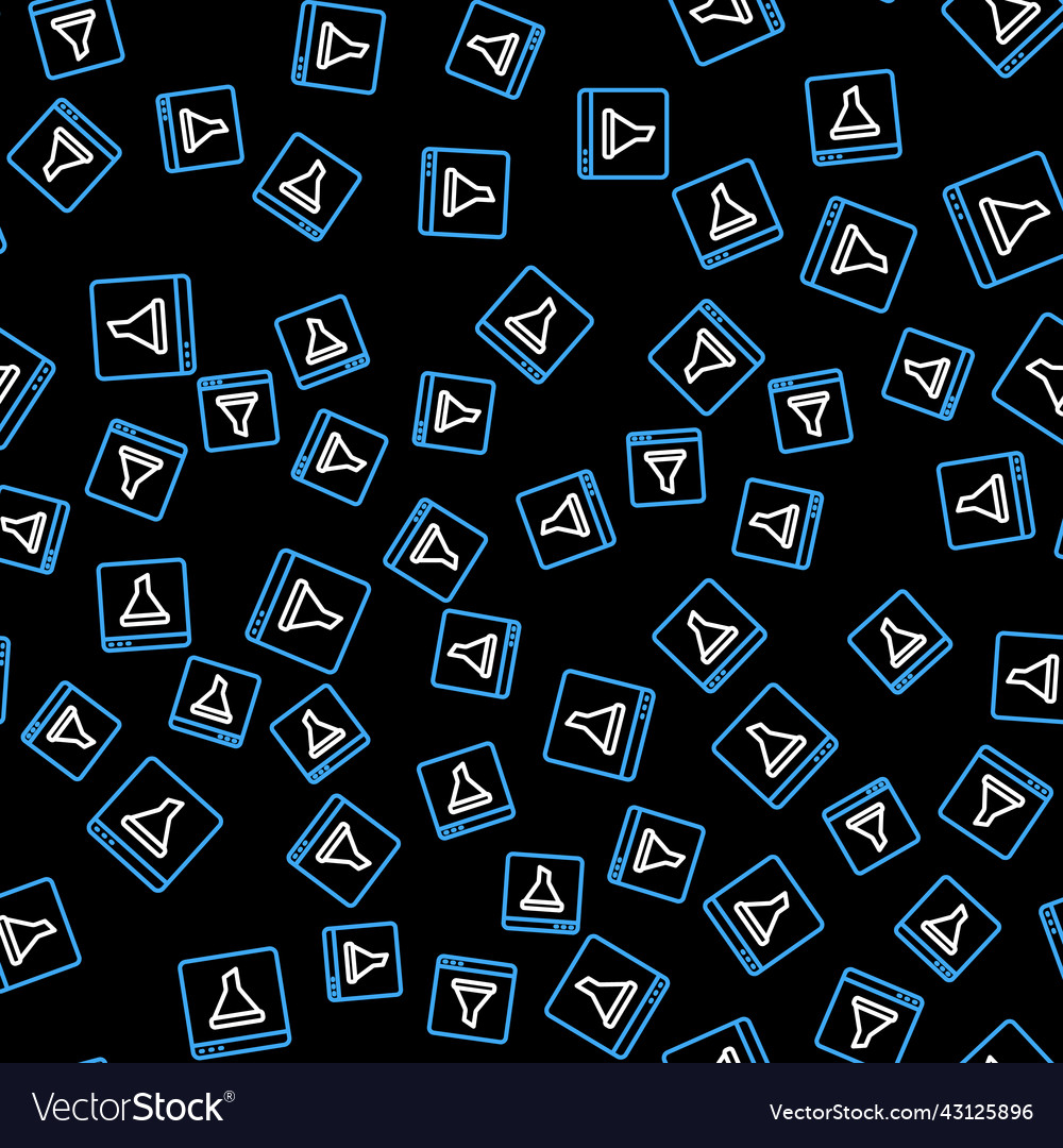 Line browser window icon isolated seamless pattern vector image Line browser window icon isolated seamless pattern