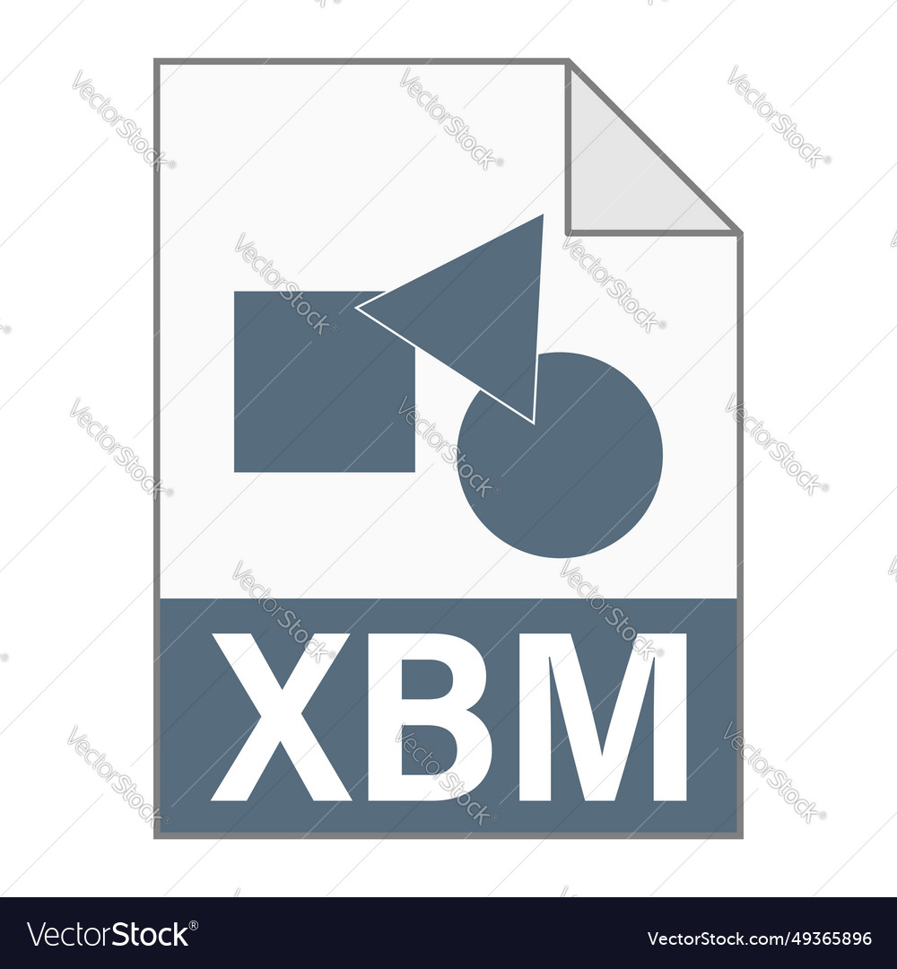 Modern flat design of xbm file icon for web Vector Image Modern flat design of xbm file icon for web