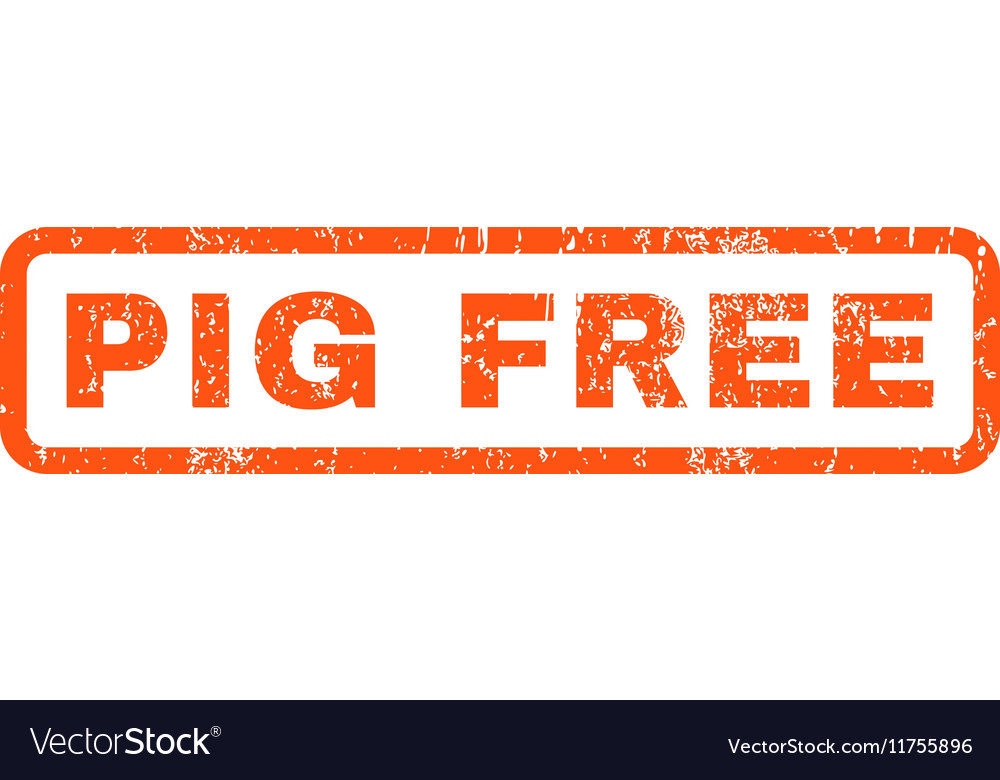 pig free rubber stamp royalty free vector image