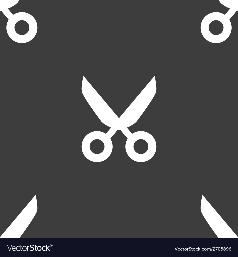 Scissors web icon flat design seamless pattern