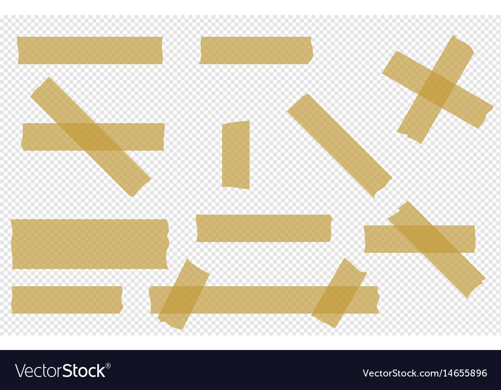 Transparent Adhesive Tape Pieces Set