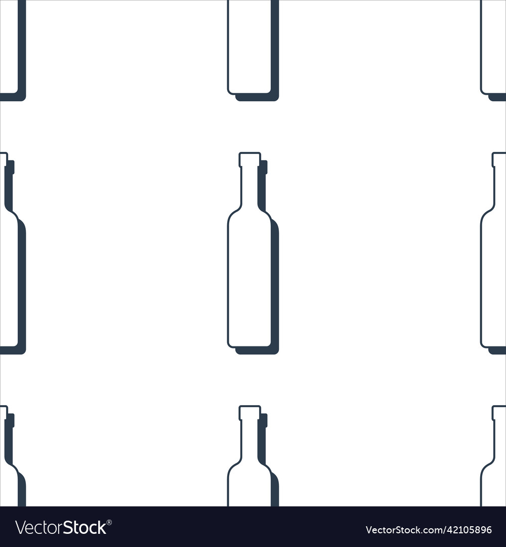 Vodka bottles seamless pattern line art style
