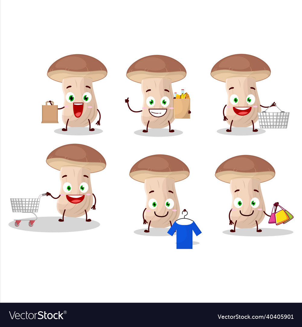 A rich brown cap boletus mascot design style