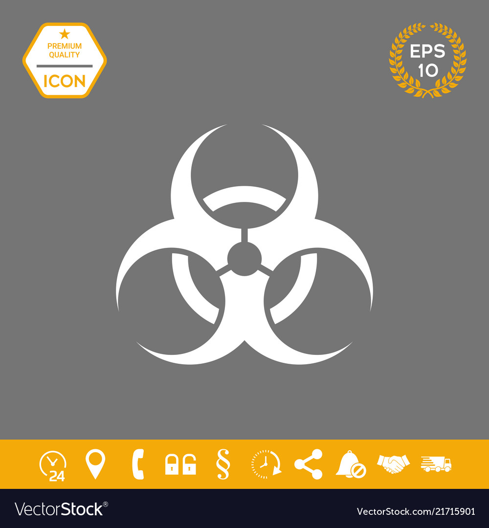 Biological hazard sign graphic elements for your Vector Image