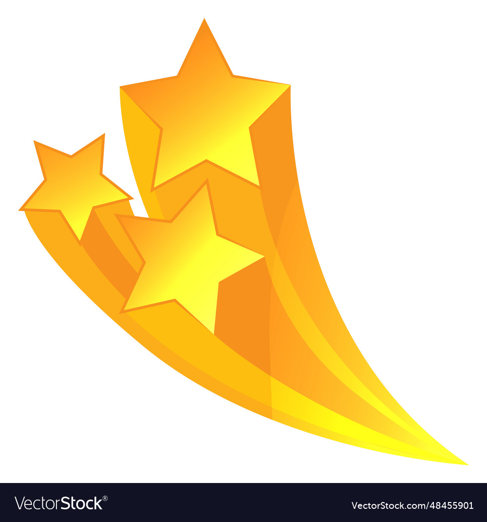 Celebration label golden stars festival flash Vector Image