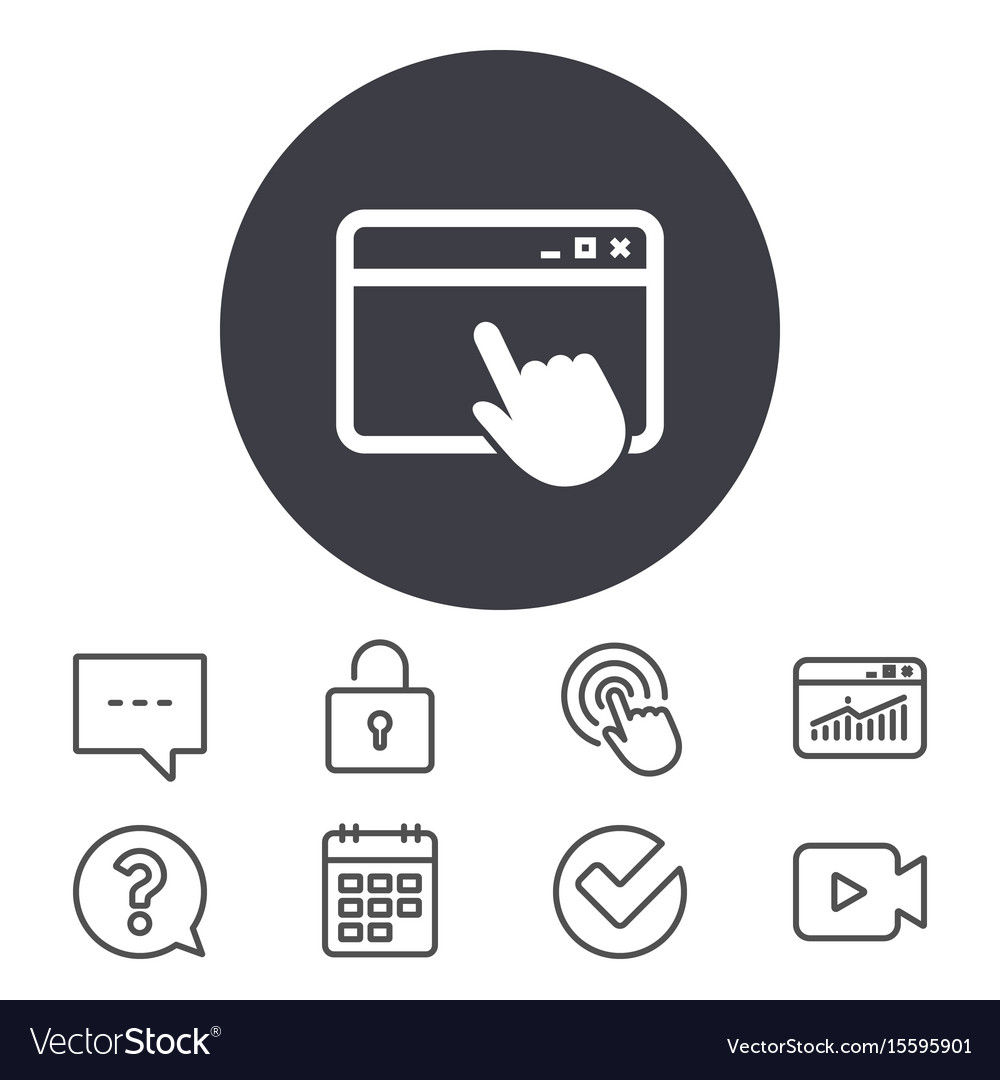 Click page icon browser window sign
