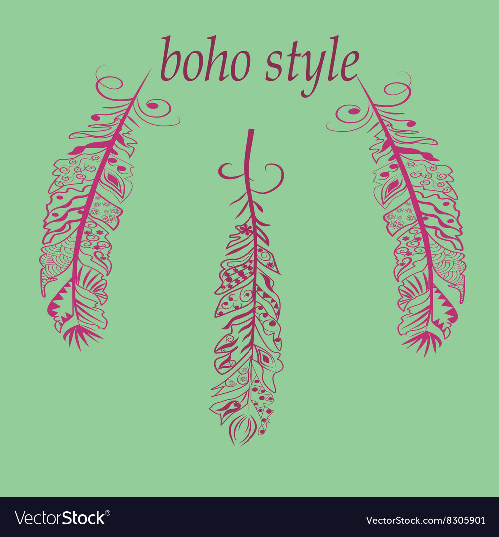 Feathers in boho