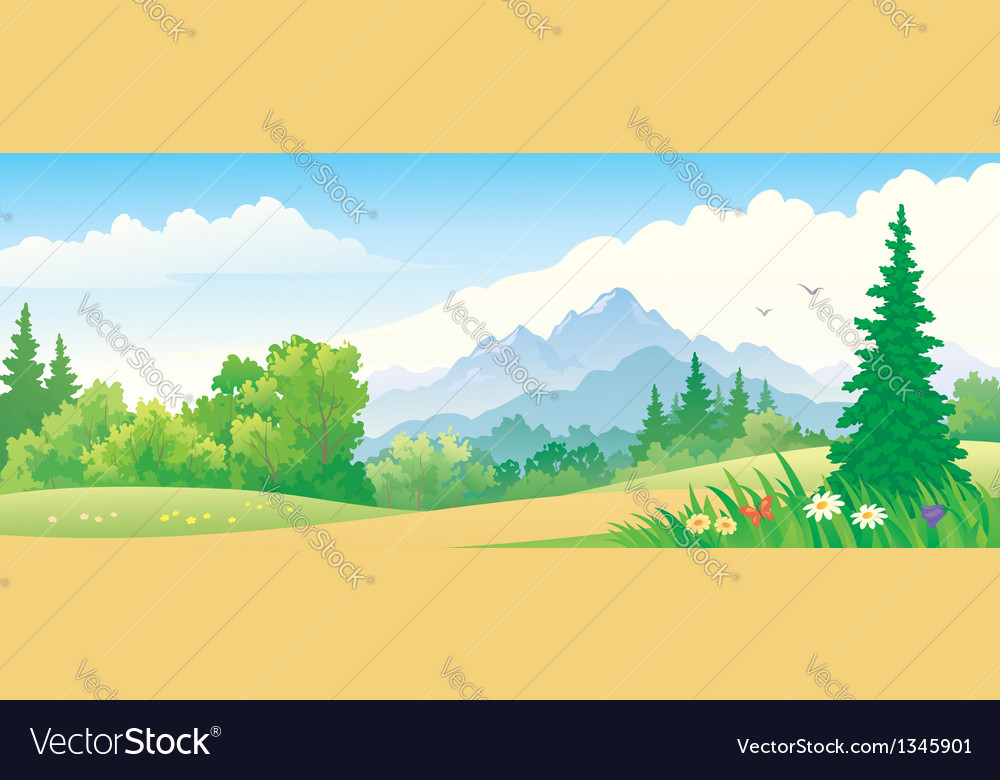 Forest Banner Royalty Free Vector Image Vectorstock