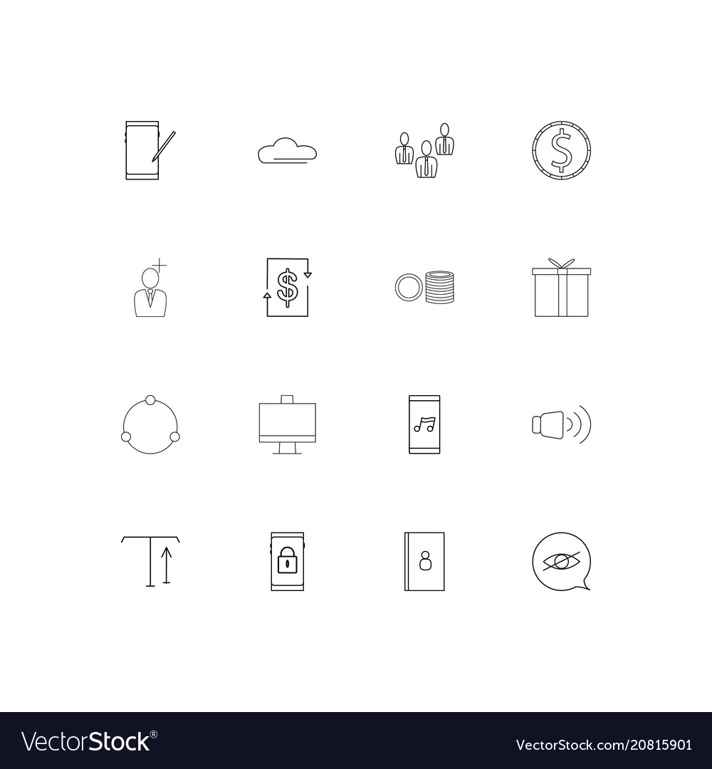 Internet of things linear thin icons set outlined